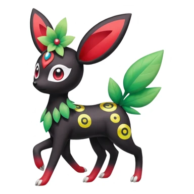 Meloetta-Shaymin-Umbreon-Pokémon-Fakémon-fusion-hybrid-creature sticker
