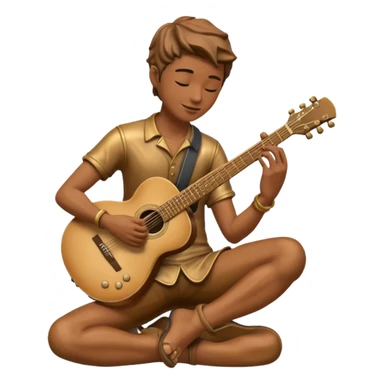 statue playing guitar sticker