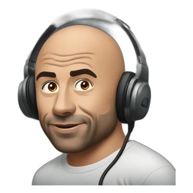 Joe Rogan podcast with a microphone sticker