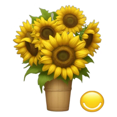 Bouquet of sunflower  sticker