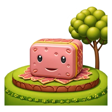  paris art city SPAM meat jeff koons style sculpture arty landscape  sticker