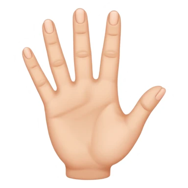 No put the THUMB away keep only 4 fingers  sticker