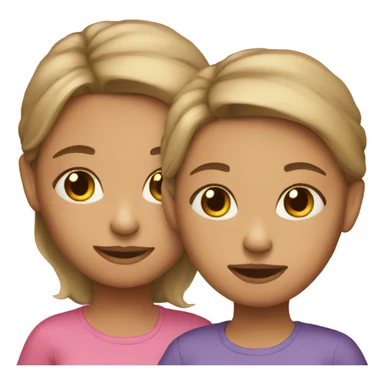 Mother twin girl sticker