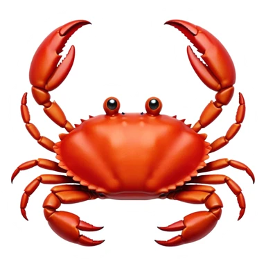 Cinematic Comical Red Crab Portrait Emoji, Head tilted dramatically with an exaggeratedly amused expression, featuring a vibrant, angular carapace with bold, expressive pincers and wide, comically animated eyes full of playful disbelief, Simplified yet hilariously expressive features, highly detailed, glowing with a slightly sassy oceanic glow, high shine, dramatic yet playful, stylized with an air of quirky coastal mischief, soft glowing outline, capturing the essence of a meme-worthy red crab that looks ready to pinch its way into viral fame! sticker