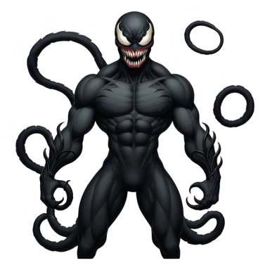 Fullbody Demiurge Venom-like shadowy god sticker