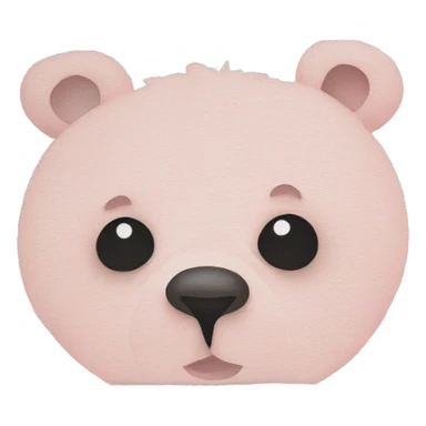 bear in soft pink rug sticker