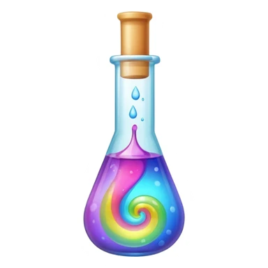 Potion – Glass vial filled with bubbling colored liquid sticker