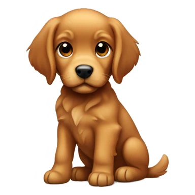 Dark red golden retriever puppy sticker