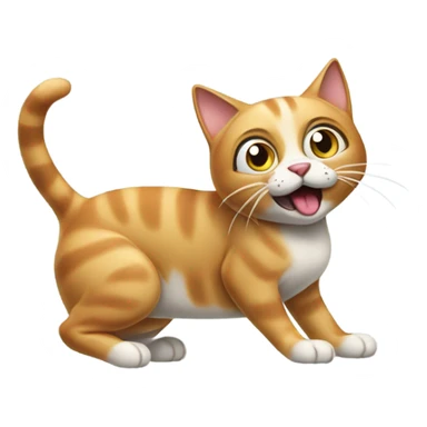 Cat farting on dog sticker