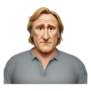 gérard depardieu avec un boeuf sticker