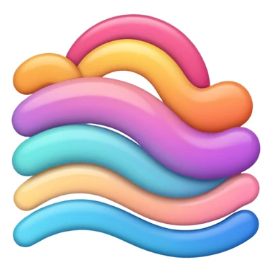 colorful pastel colors gradient line sticker