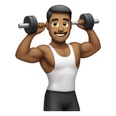 Man lifting weight sticker