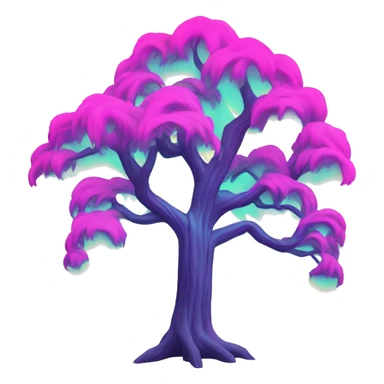 retro wave tree sticker