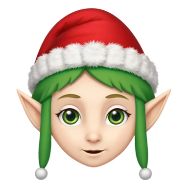 christmas elf head sticker