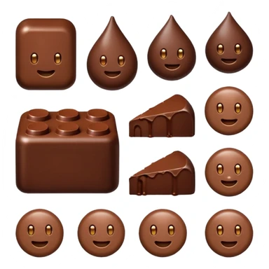 brown emojis of chocoate sticker