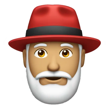 HOMBRE CON BARBA Y GORRA ROJA sticker