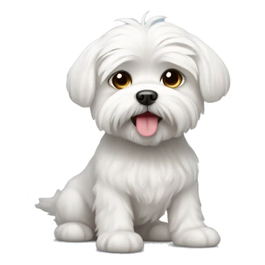 Cute Maltese dog sticker