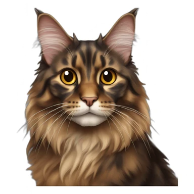 tortoiseshell Maine coon cat sticker