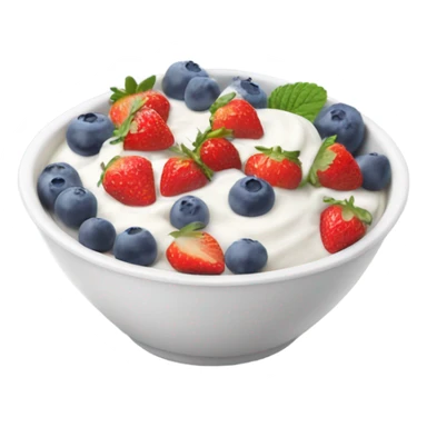 yoghurt bowl with blueberries and strawberries sticker