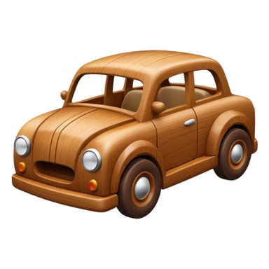wood toy car no color only wood sticker