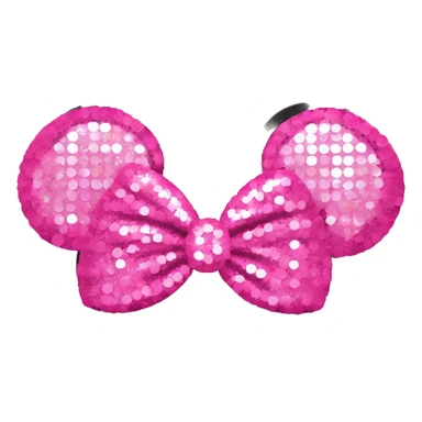 Pink sequin Minnie Mouse ears sticker