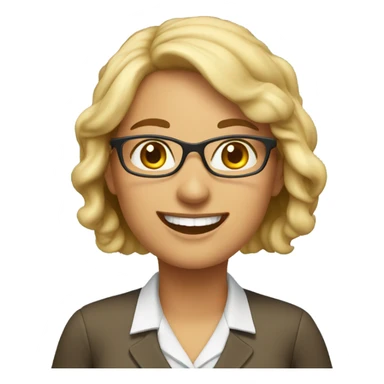 Teacher woman happy sticker