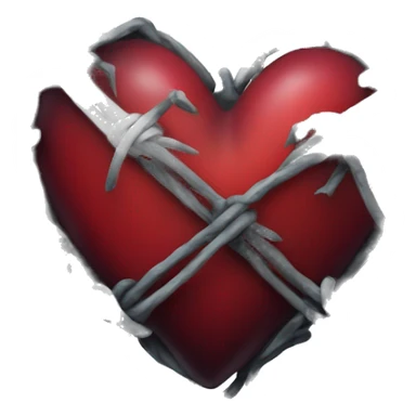 gothic heart with barbed wire sticker
