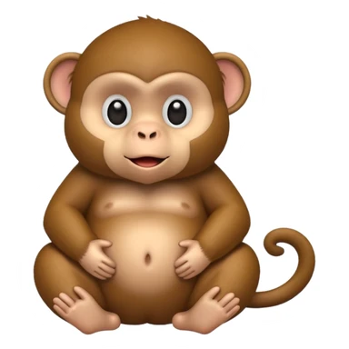 Fat lil monkey sticker