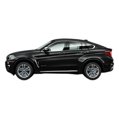 one black bmw x6 sticker