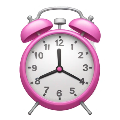 pink alarm clock sticker