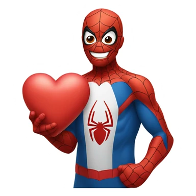 Spiderman with a heart  sticker