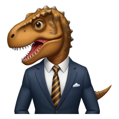 trex in business suit sticker