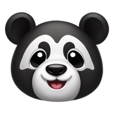 Panda with heart eyes  sticker