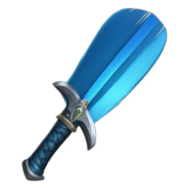 Blue hair swordman sticker