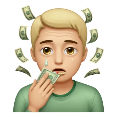 money eyes vomiting sticker