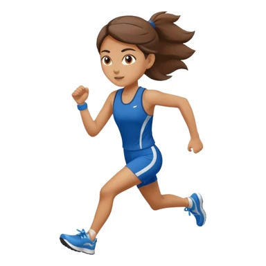 Girl running marathon sticker