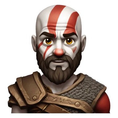 beardless kratos god of war sticker
