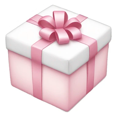 Light pink and white present sticker