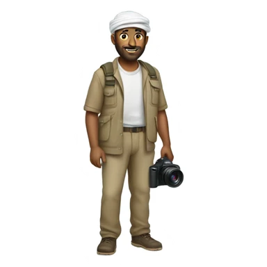 Cameraman in Middle East clothes sticker