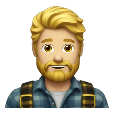 blond lumberjack sticker
