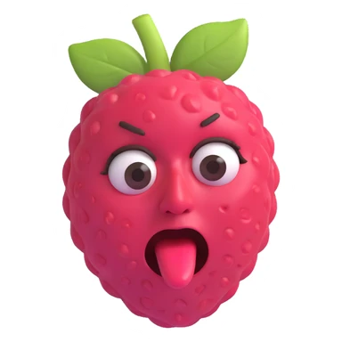 face blowing a raspberry sticker