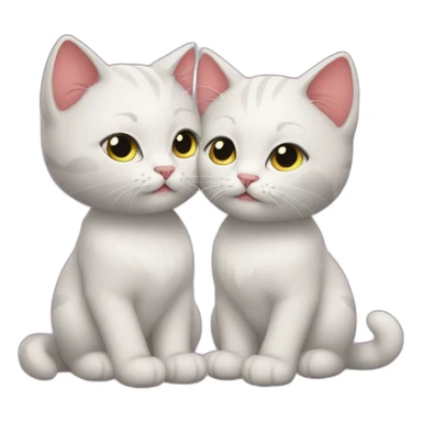 Two gay kitty sticker