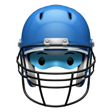 college football player helmets blue sticker