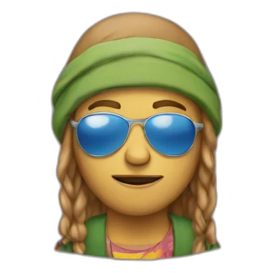 Protesting hippie sticker