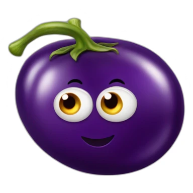 Aubergine dans une peche sticker