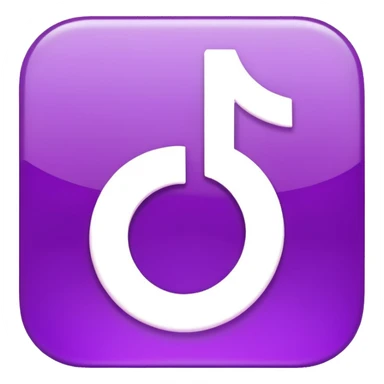 Purple and Cian Symbol of TikTok app sticker