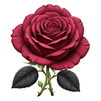 Create black rose emoji sticker
