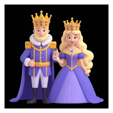 disney king and queen posing sticker