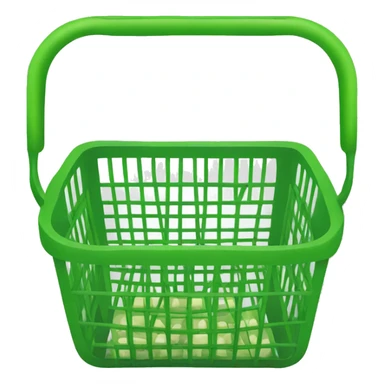 green supermarket basket sticker