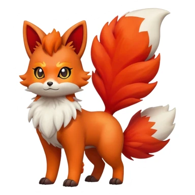 Vulpix-Litten-Fakémon-hybrid-creature (full body)  sticker